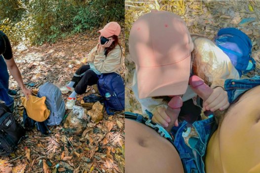 Clip sex em gái bị hai anh làm tình bên suối