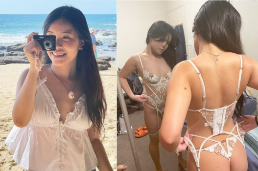 Thu Hương diện lọt khe để kích thích anh hơn